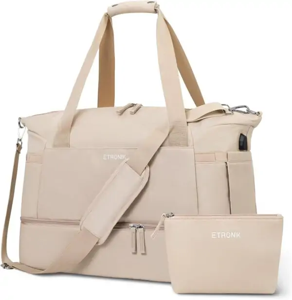 ETRONIK 55L Travel Duffel Gym Bag for Women