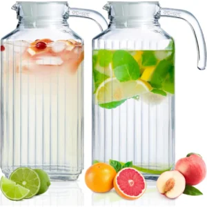Glass Pitcher with Lid