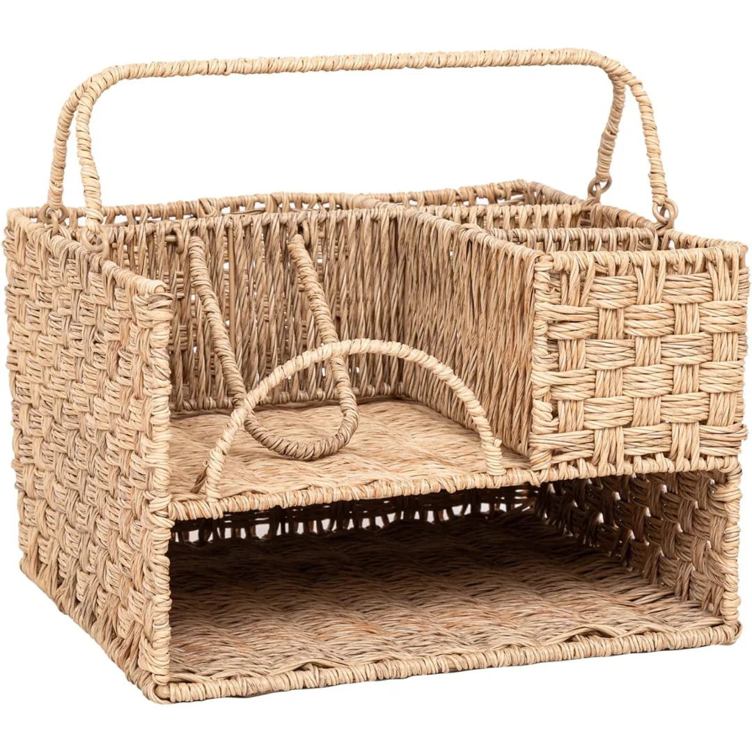 Resin Rattan All In One Serving Caddy Resin Rattan All in one Serving Caddy