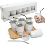 Sublimation Double Layer Metal Cute Shot Glasses Set