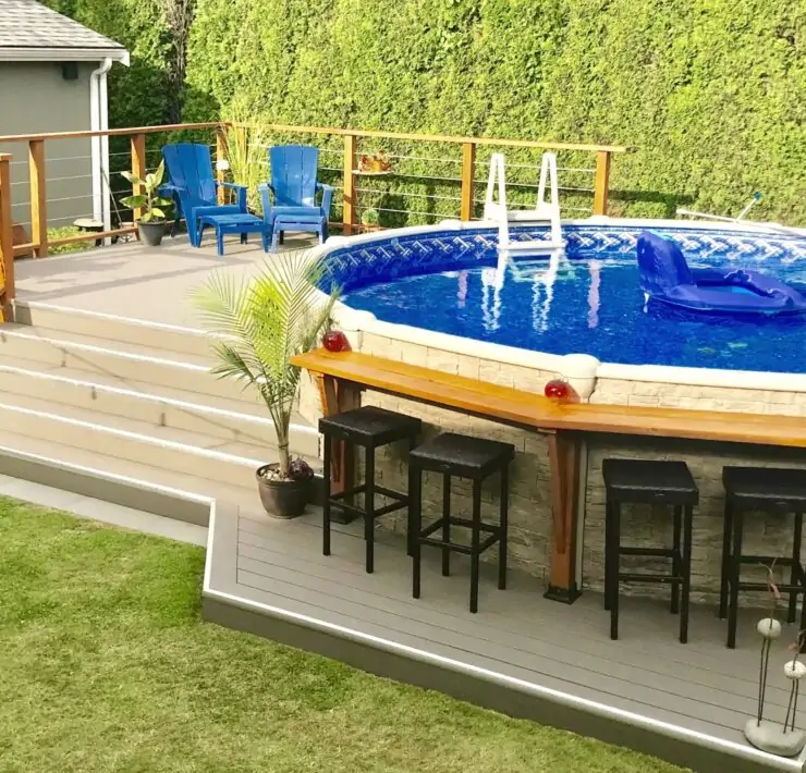 above ground pools with deck ideas