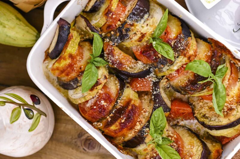 Eggplant Parmesan Traditional Italian Food Bake