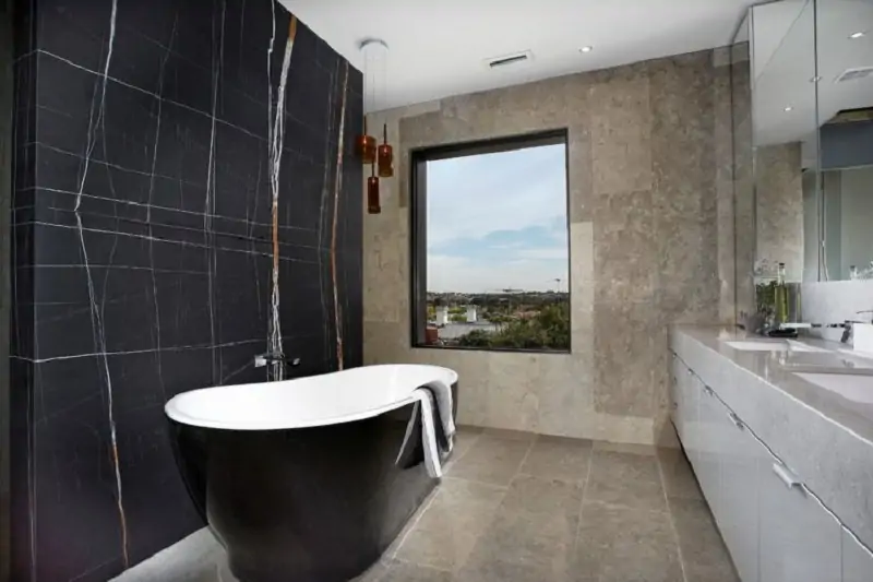 . Black Accent Wall Bathroom Ideas