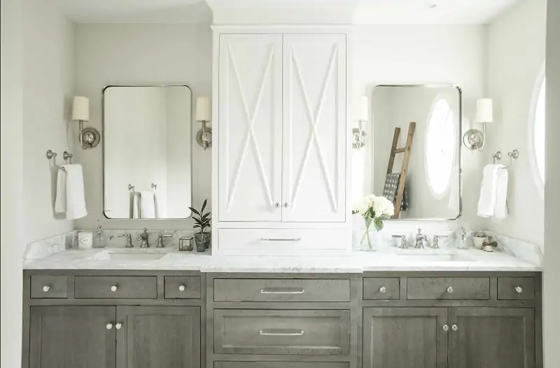 bathroom ideas with gray vanity