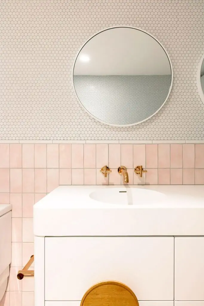 Mixing and matching washroom tiles