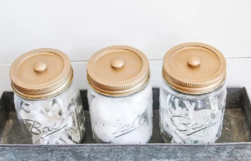 mason jar storage for cotton swabs