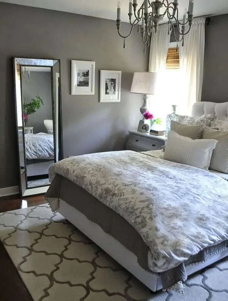 Grey and White bedroom