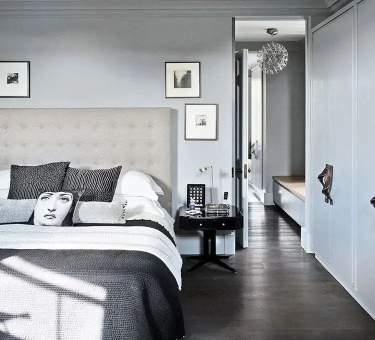 Grey and White bedroom