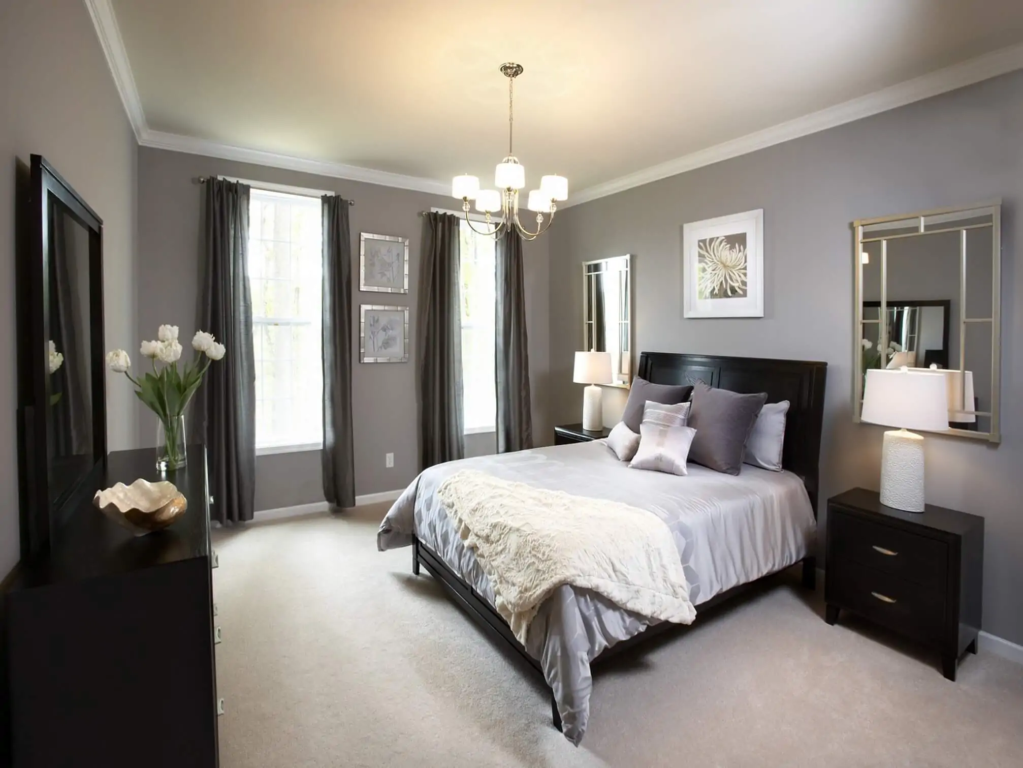 Grey and Black bedroom