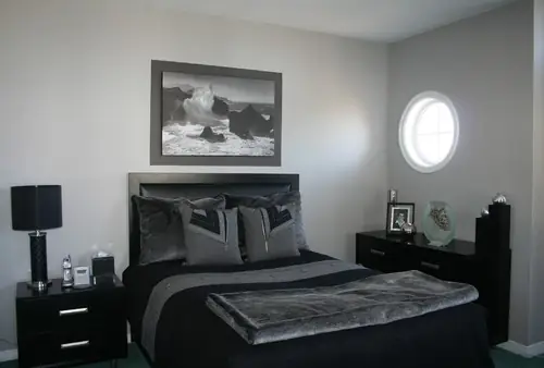 Grey and Black bedroom