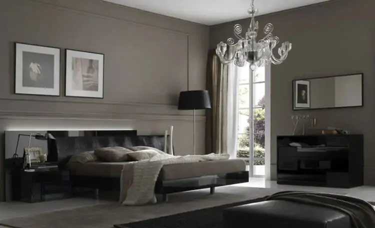 Grey and Black bedroom