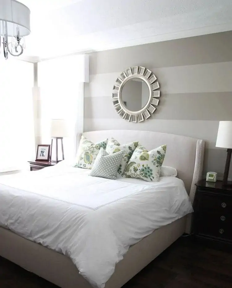 Grey and Green bedroom