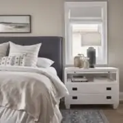 Grey carpet in a bedroom