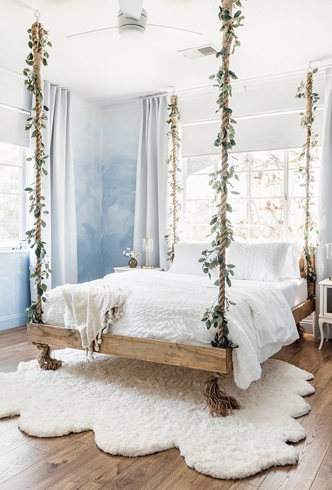 boho bedroom ideas hangin bed