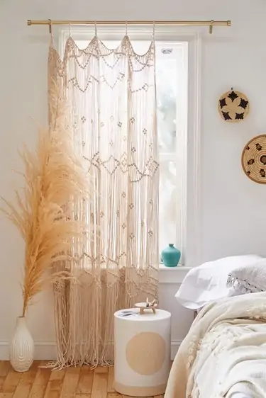 boho bedroom ideas curtains tassels fringe