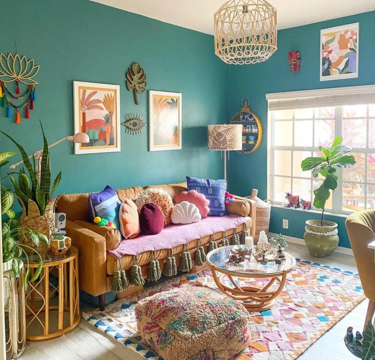 How to Decorate in Bohemian Style Use a Jewel Toned Color Palette