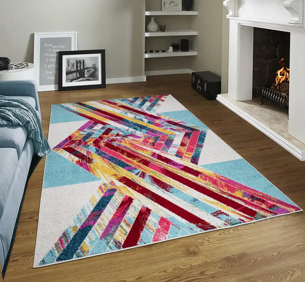 striped patterned rug