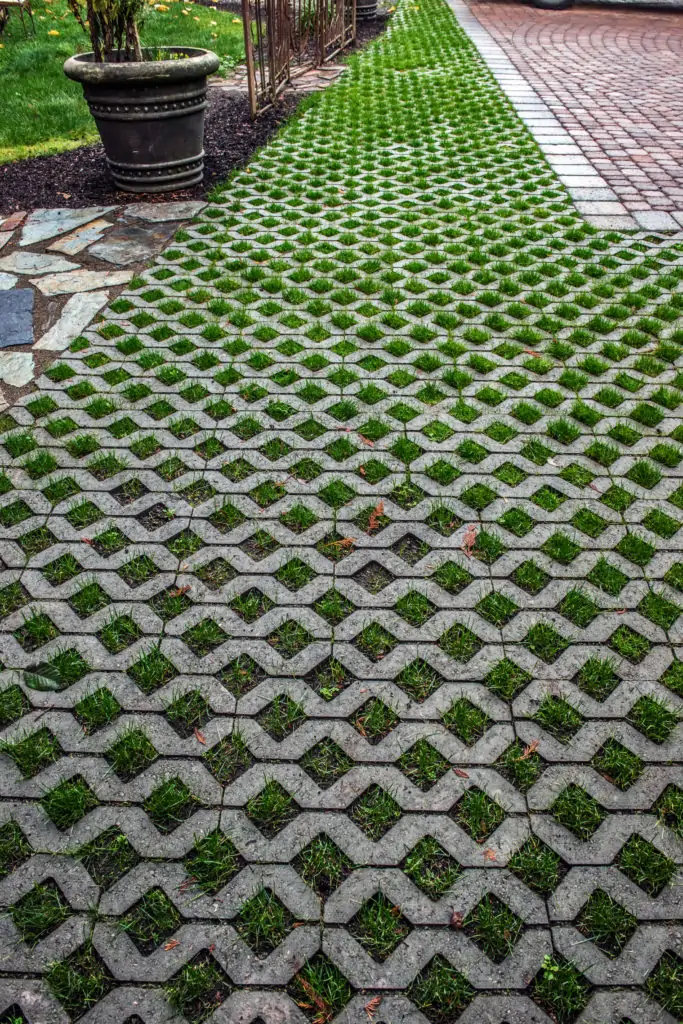 cheap patio paving ideas permeable turfstone