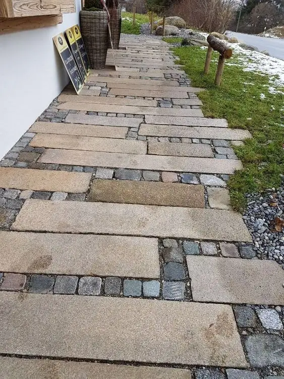 cheap patio paving ideas mix it