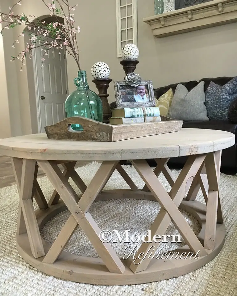 coffee table decorating idea in farmhouse style