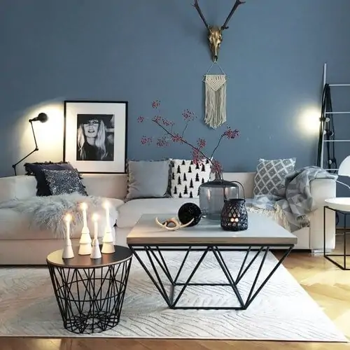 double up geometric coffee table decor ideas
