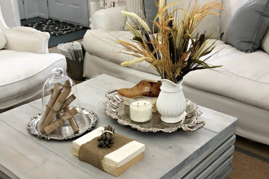 coffee tables decoration ideas with dried flowers