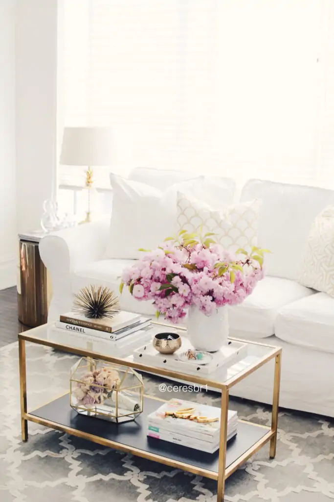 glass coffee table decorating ideas for large room