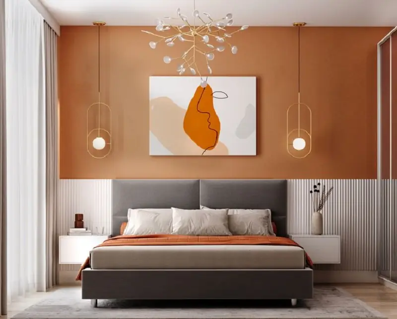 terracota color for the guest bedroom