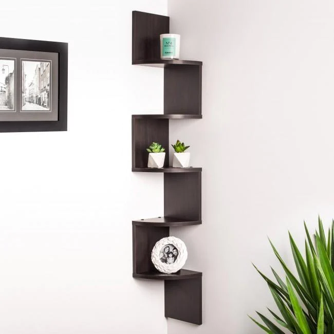 Zig Zag Design Corner Shelf