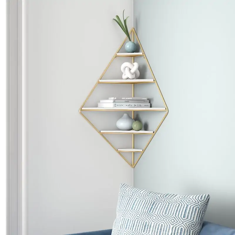 Diamond Wall Mounted Corner Shelf