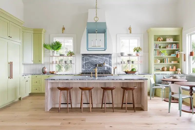 wooden seating ideas for the kitchen island