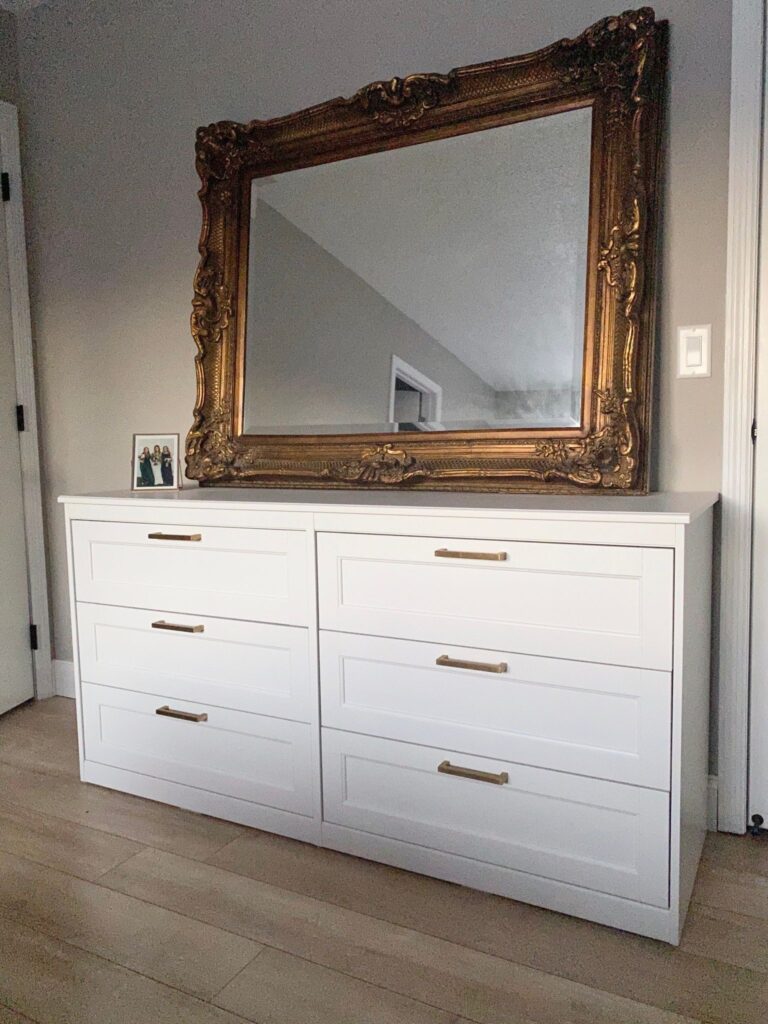 Utilize mirrors to add depth to Bedroom Dresser