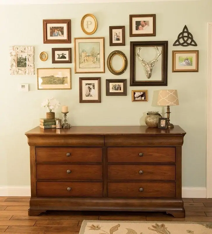 Create a focal point on your dresser with a gallery wall