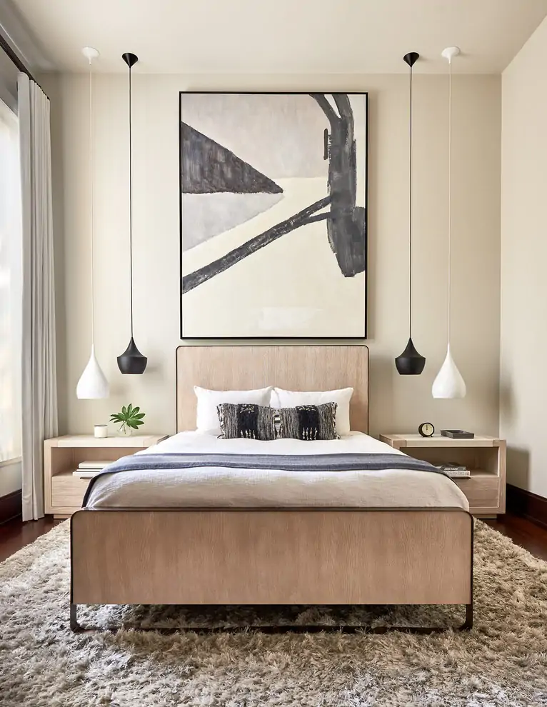 minimalist master bedroom wall decor