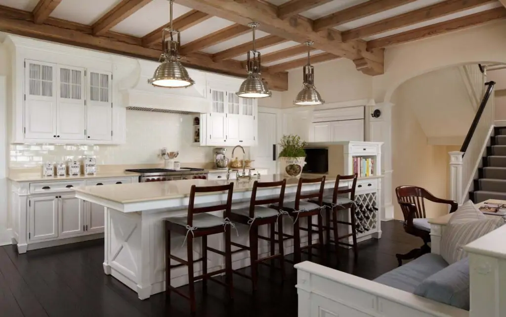 exposed beams kitchen