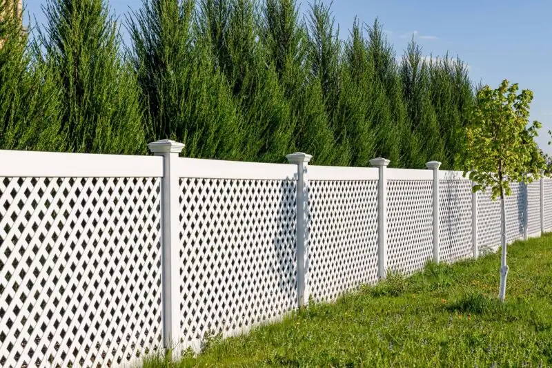 fence gap filler ideas vinyl fence vinyl lattice panels