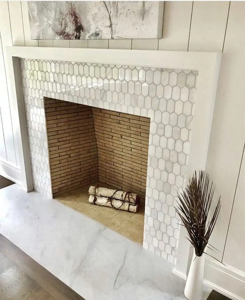 tile ideas for a fireplace wall