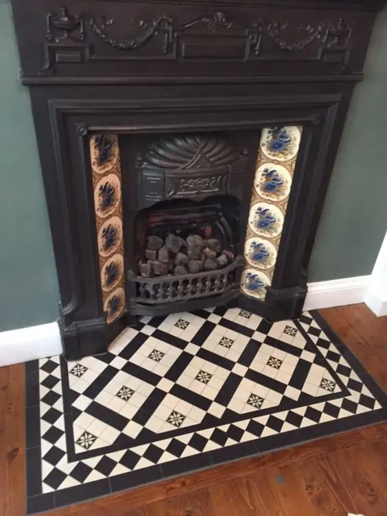 tile ideas for the area around the fireplace