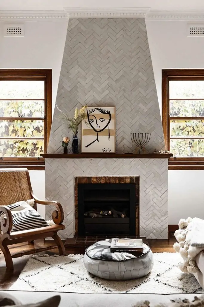 tile patterns for fireplaces