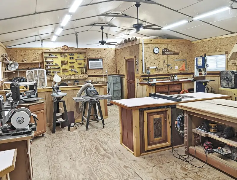 a workshop garage man cave