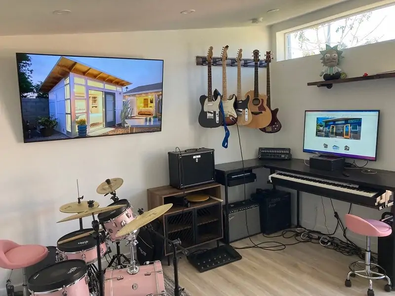 a music studio garage man cave