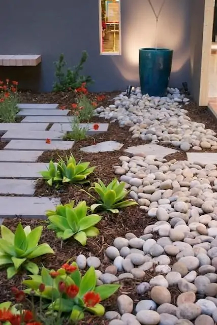 gutter drain ideas zen garden