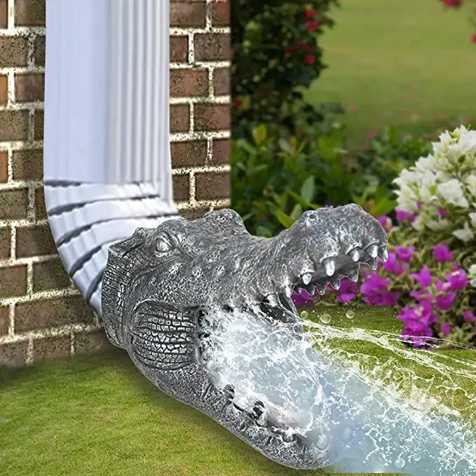 gutter drain ideas crocodile spout