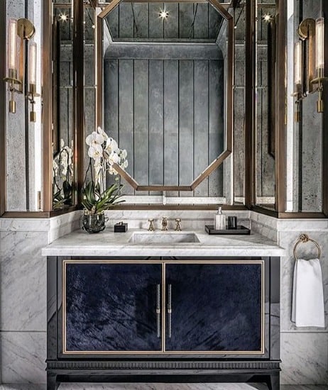 ultra luxury half bath ideas