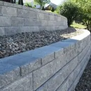 retaining wall on slope