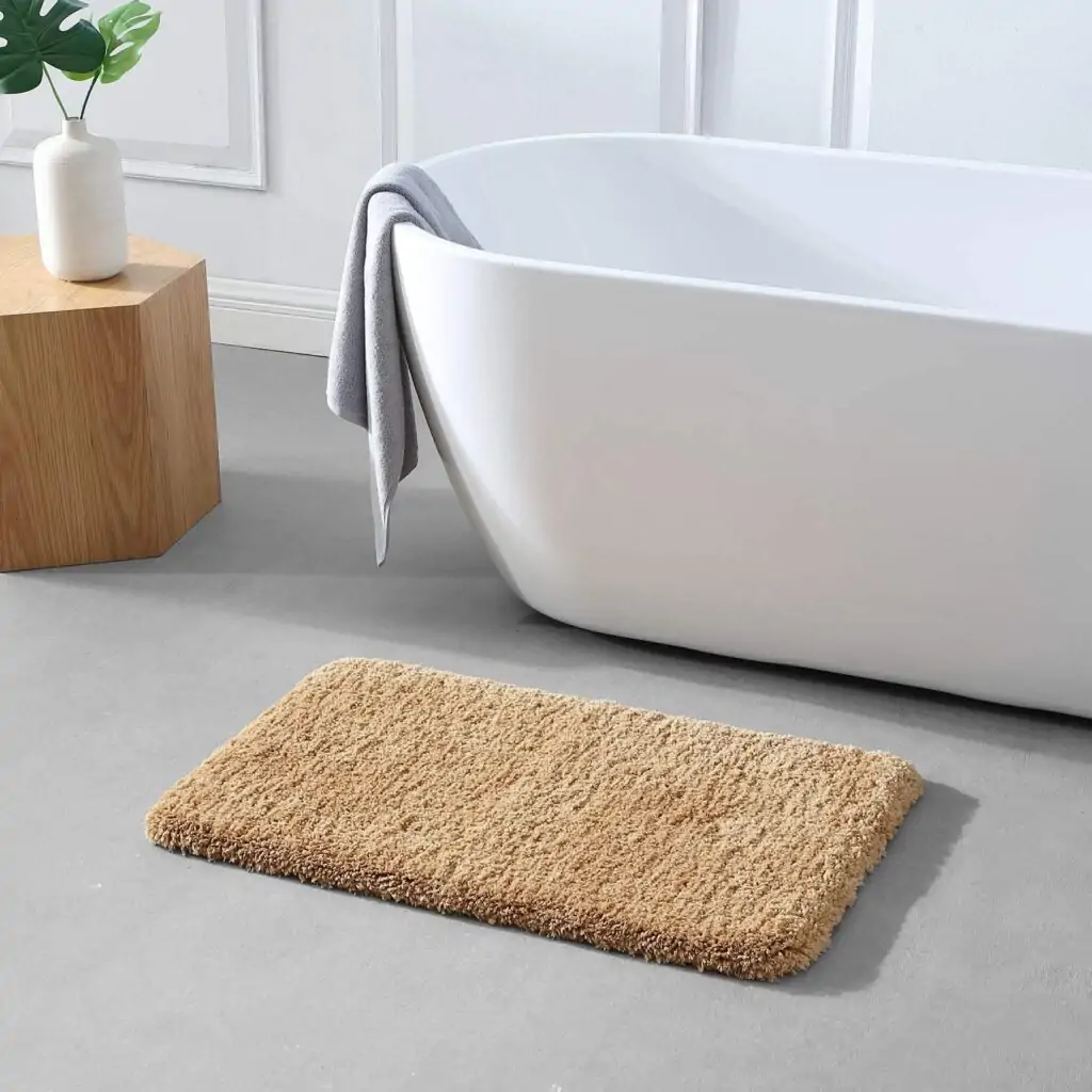 how to clean bathroom mats at home