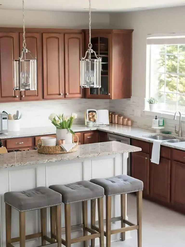 how to make oak kitchen cabinets look modern transformed