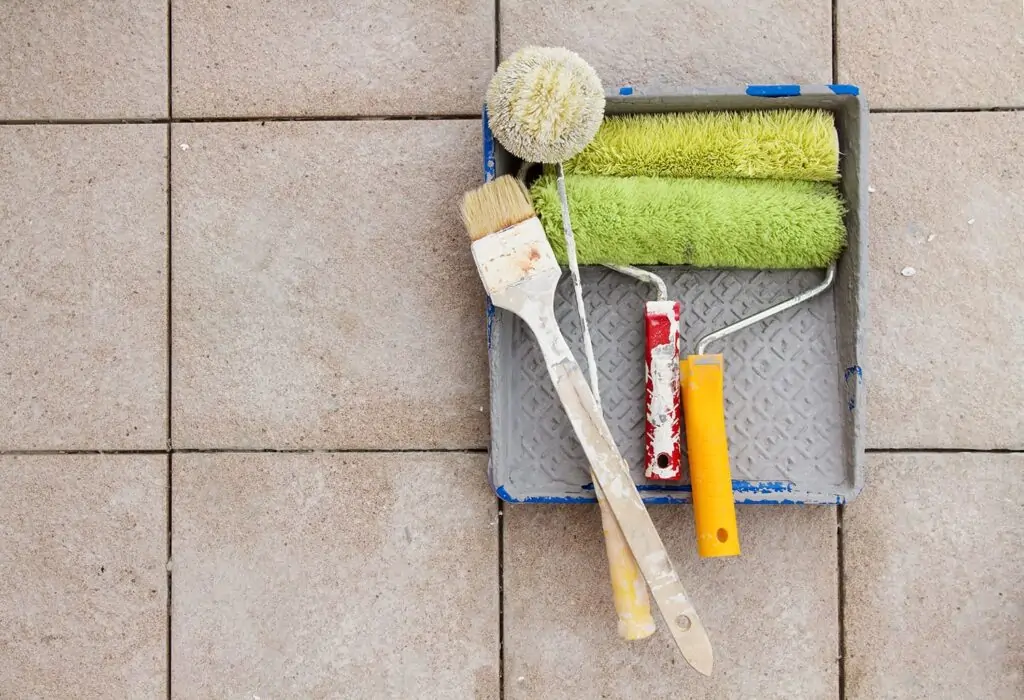 painting floor tiles