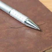 remove ink from leather