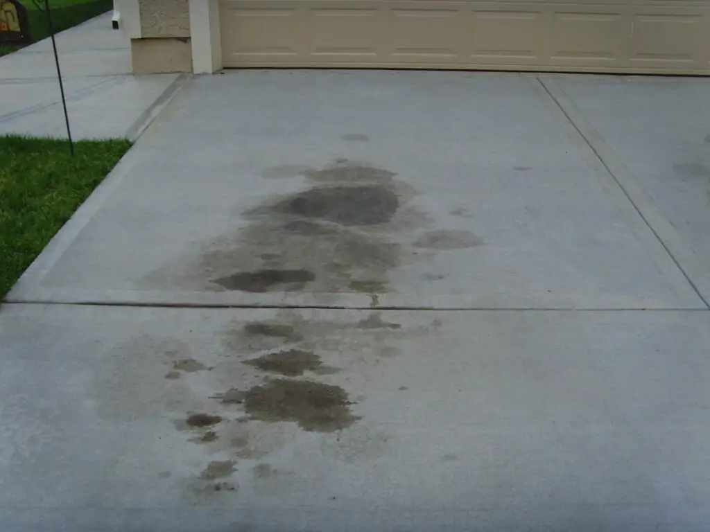 oil stains on concrete